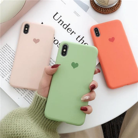 Soft Matte Heart Case