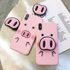 Pink Piggy Case + Free Pop Holder