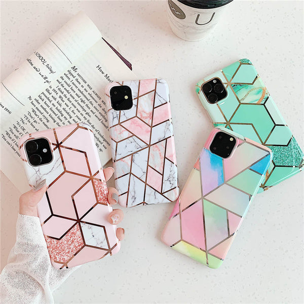 Luxury Geometric Marble Case