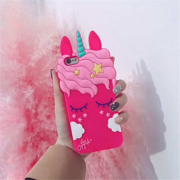 3D Cartoon Unicorn Cases
