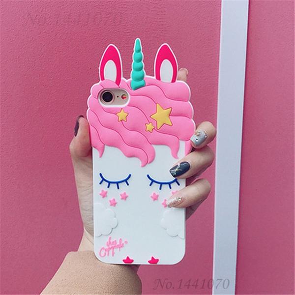3D Cartoon Unicorn Cases
