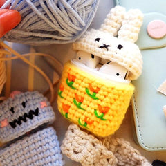 Hand Woven Bunny Airpod Case