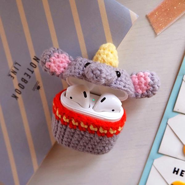 Hand Woven Elephant Airpod Case