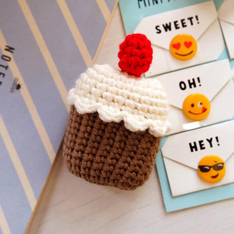Hand Woven Cupcake Airpod Case